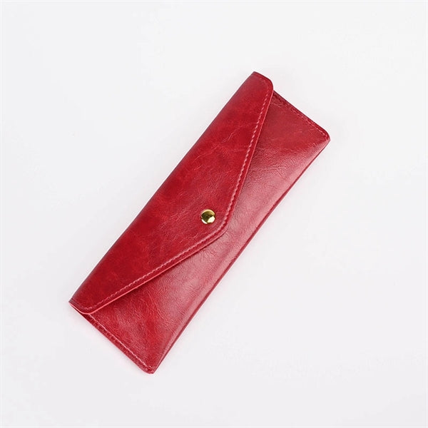 PU Leather Pencil Pouch Bag