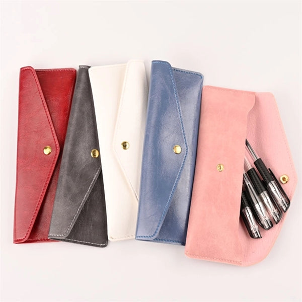 PU Leather Pencil Pouch Bag