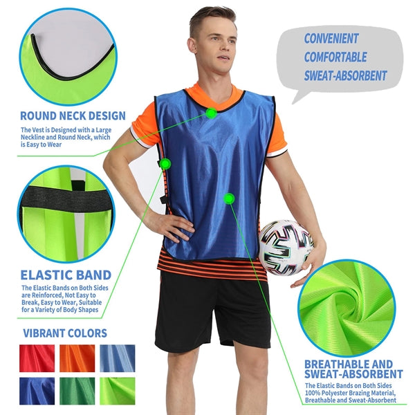 Scrimmage Vests Sport Pinnies Soccer Bibs Jersey for Adult
