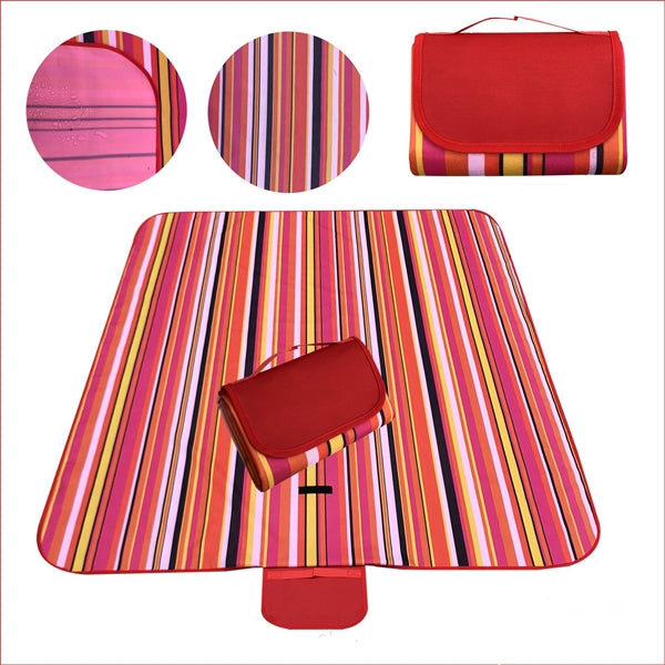 Picnic Outdoor Blanket Tote Handy Beach Mat 59"X71"