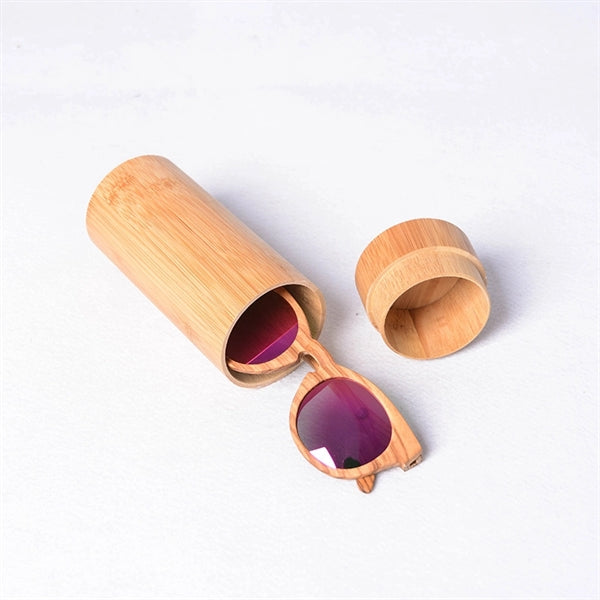 Eco-friendly Bamboo Wood Eyewear Tube Box Sunglasses Case