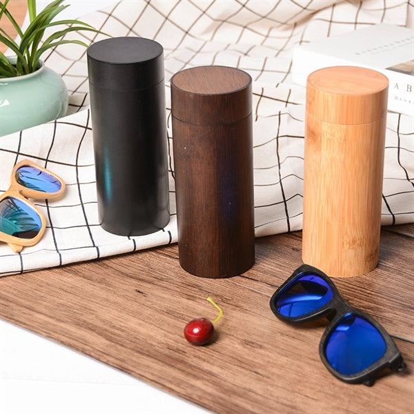 Eco-friendly Bamboo Wood Eyewear Tube Box Sunglasses Case