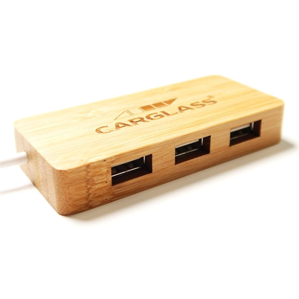 3 in 1 Bamboo USB Hub