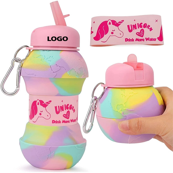 19 oz Collapsible Water Bottle for Kids