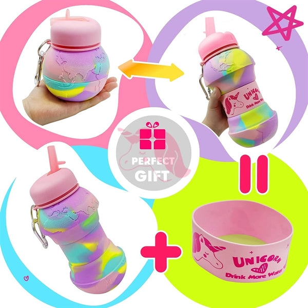 19 oz Collapsible Water Bottle for Kids