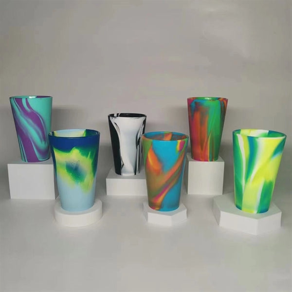 16OZ Rainbow Blend Silicone Cup