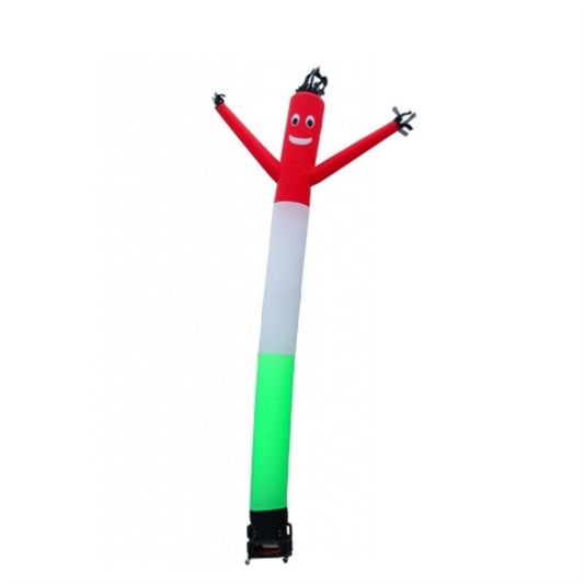 Red White Green Inflatable Tube Man - 20ft with Blower.