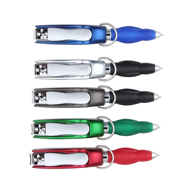 Folded Pen With Nail Clipper