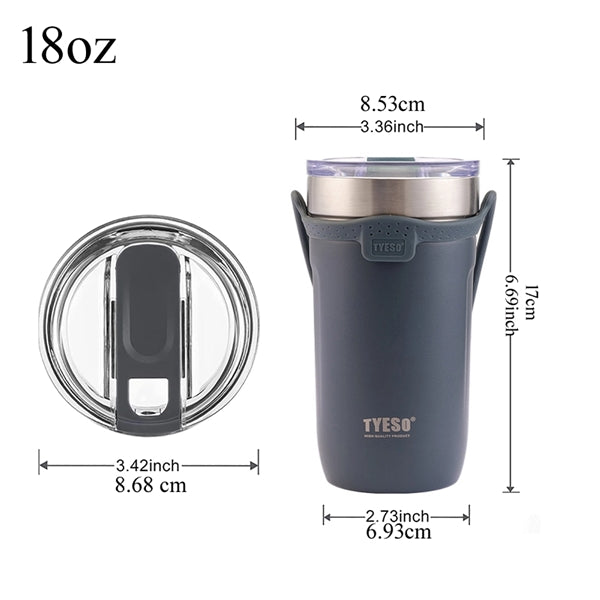 18oz Insulated Travel Tumbler With Silicone Handle