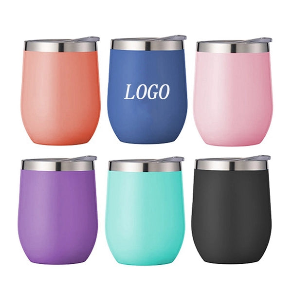 Stemless Vacuum Stainless Steel Eggshell Cups