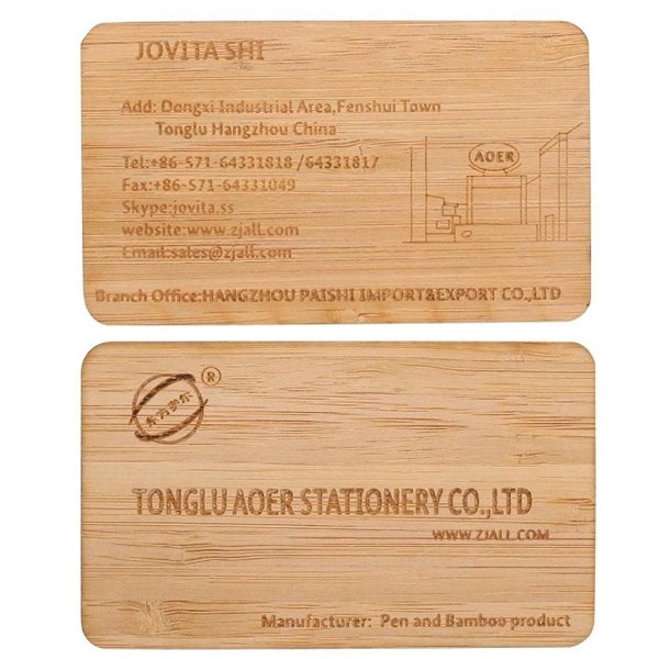 Bamboo Material Business Card