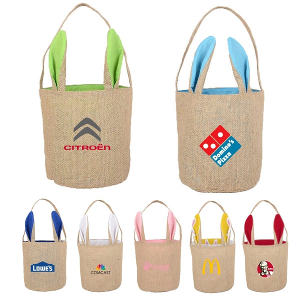 Easter Tote Bag With Rabbit Ear Basket