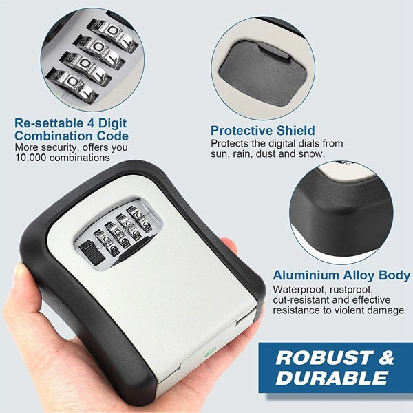 Upgraded Wall Mounted Key Safe Box