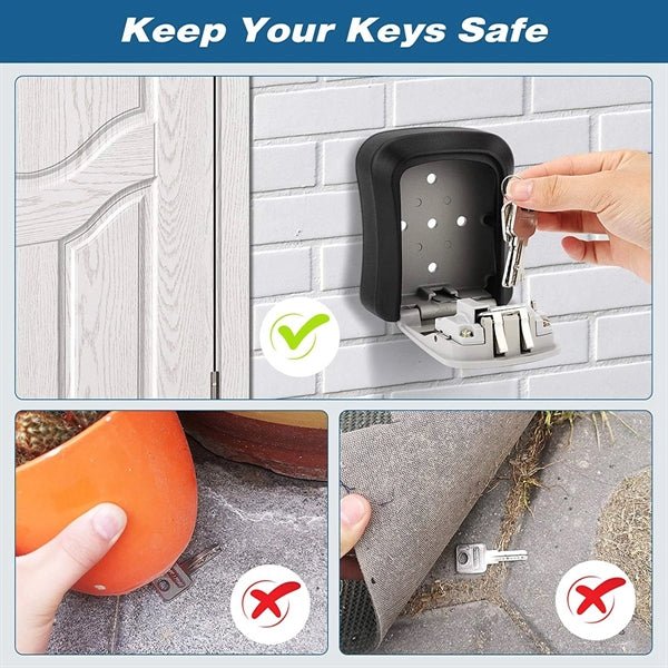 Upgraded Wall Mounted Key Safe Box