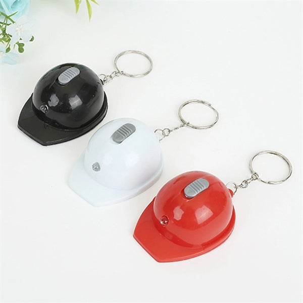 Safety Helmet LED Keychain W/ Bottle Opener