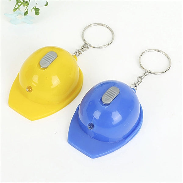 Safety Helmet LED Keychain W/ Bottle Opener