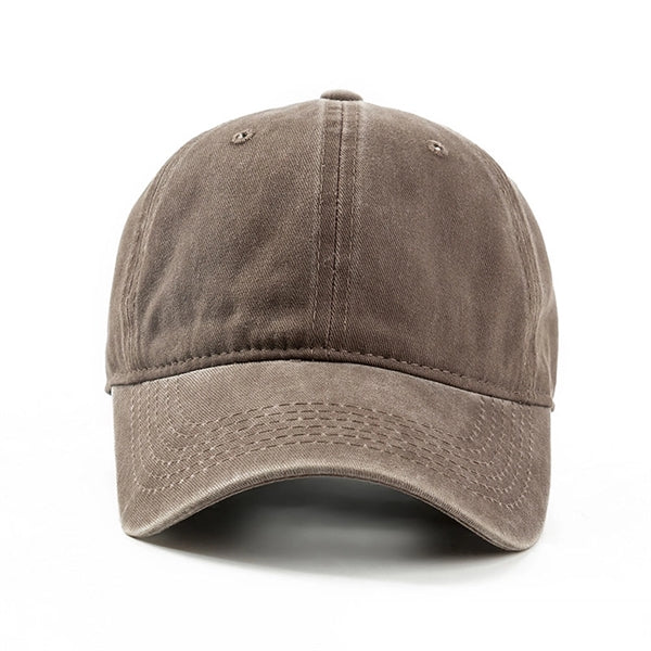 Adjustable Washed Baseball Cap Retro Twill Cotton Hat