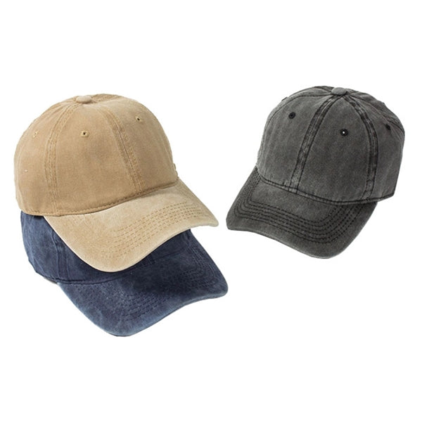 Adjustable Washed Baseball Cap Retro Twill Cotton Hat