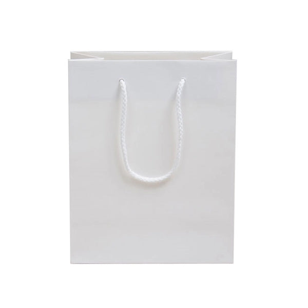 White Paper Shopping Bags With Cotton Handle