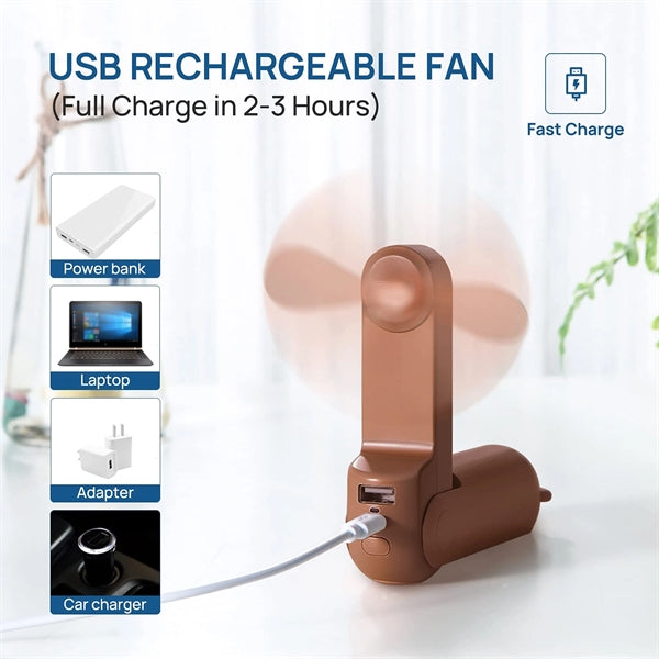 2 In 1 Power Bank Mini Fan