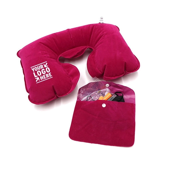 Logo Travel Pillow Kits with Ear Plugs and Eye Mask