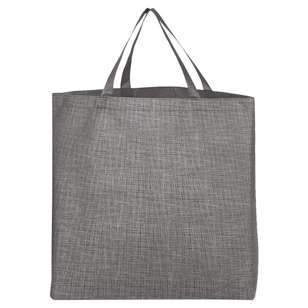 Custom Crosshatched Non Woven Tote Bag - BG