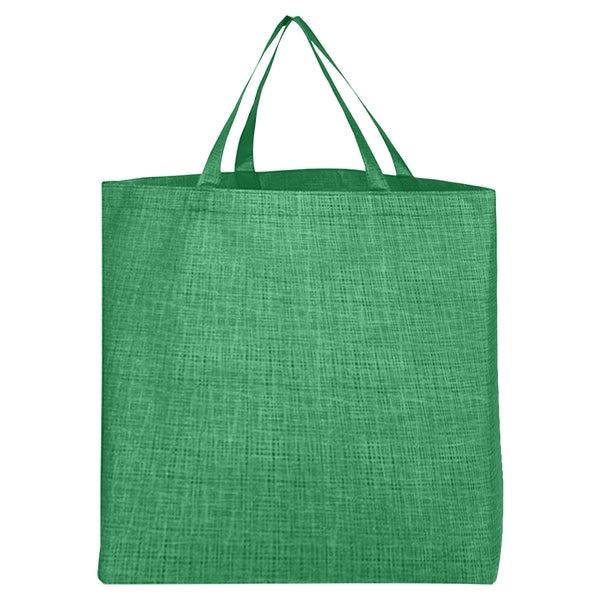 Custom Crosshatched Non Woven Tote Bag - BG