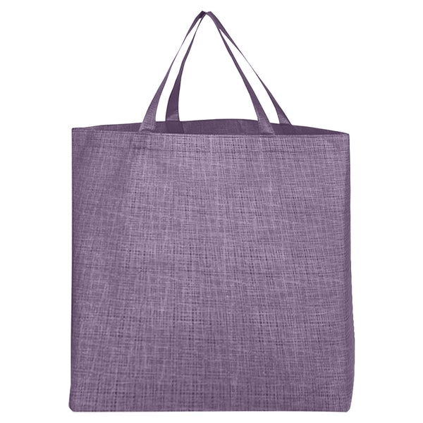 Custom Crosshatched Non Woven Tote Bag - BG