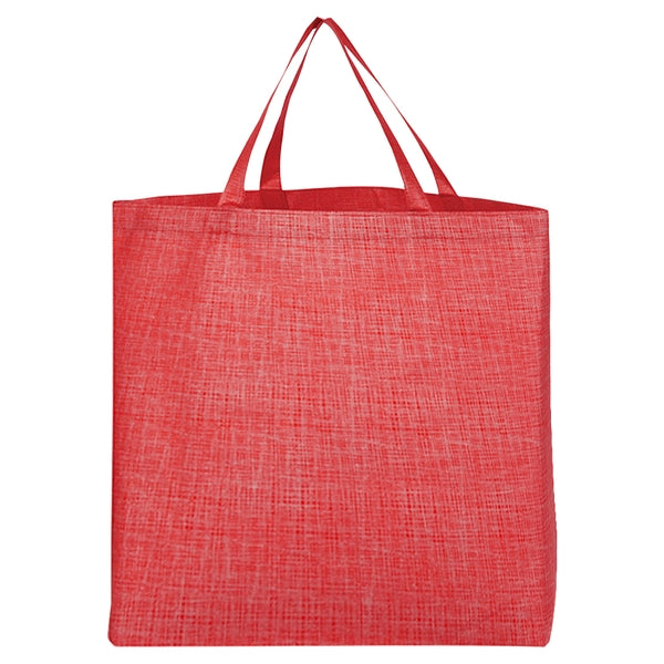 Custom Crosshatched Non Woven Tote Bag - BG