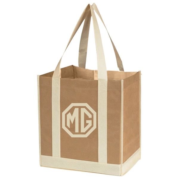 Custom Non Woven Two Tone Shopper Tote Bag