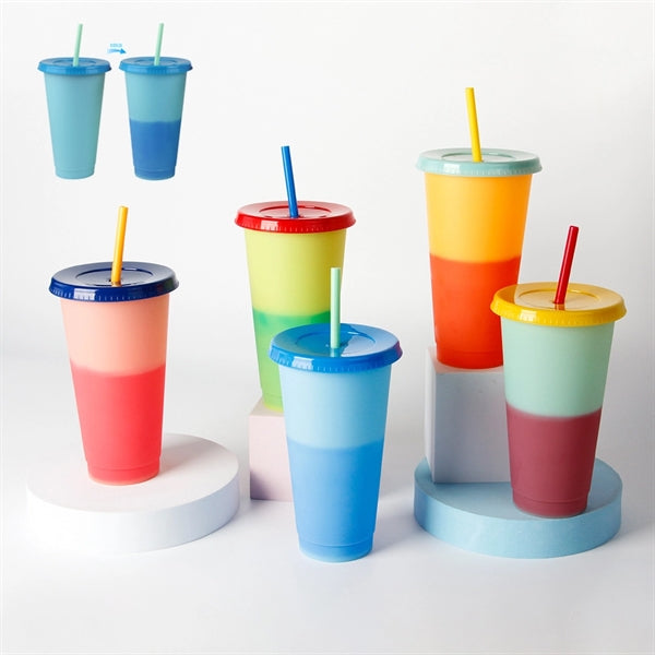 24oz Color Changing Plastic Cup