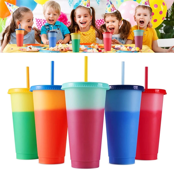 24oz Color Changing Plastic Cup