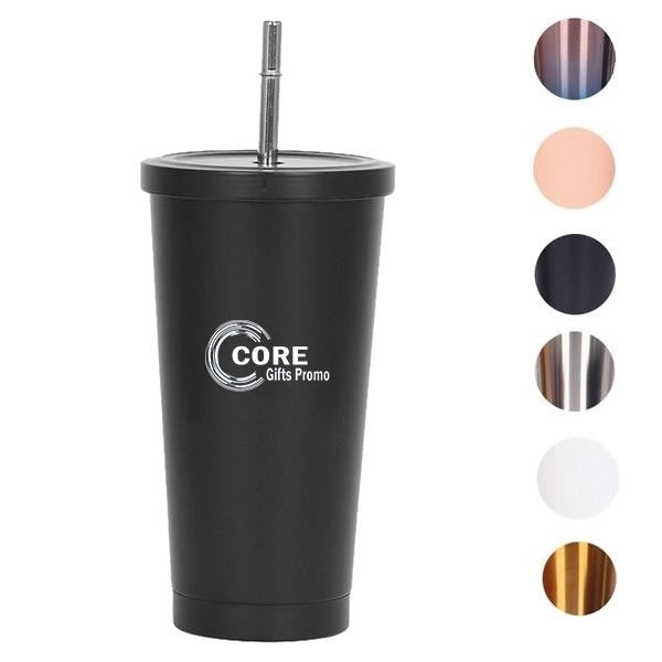 Stainless Steel Straw Thermos Cup