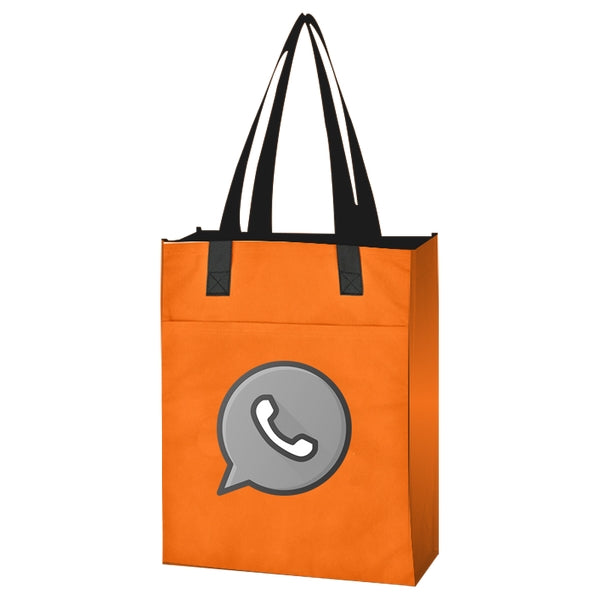Custom Non Woven Turnabout Brochure Tote Bag