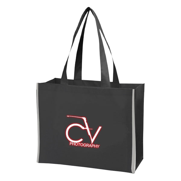 Custom Non Woven Reflective Edge Tote Bag