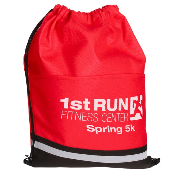 Custom Two Tone Classic Drawstring Tote Bag