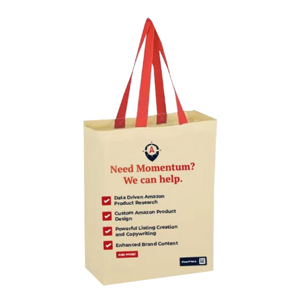 Custom Natural Cotton Canvas Grocery Tote Bag