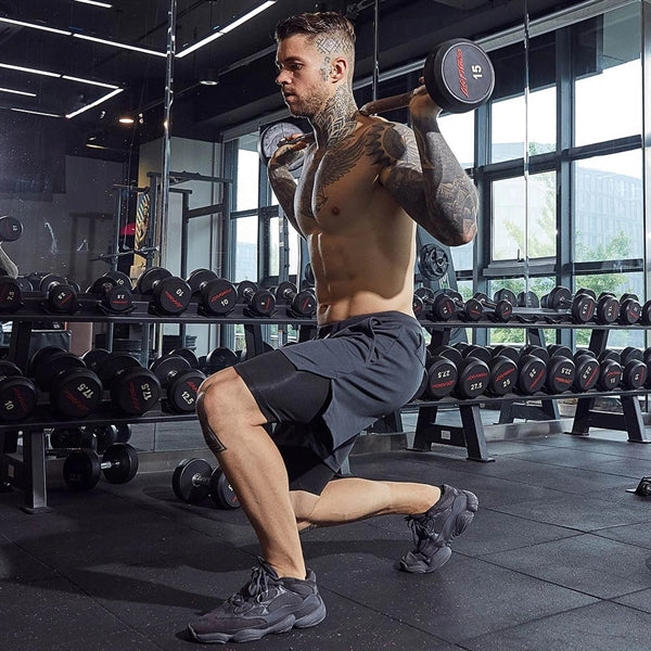 2 in 1 Quick Dry Gym Athletic Short Pants with Phone Pocket