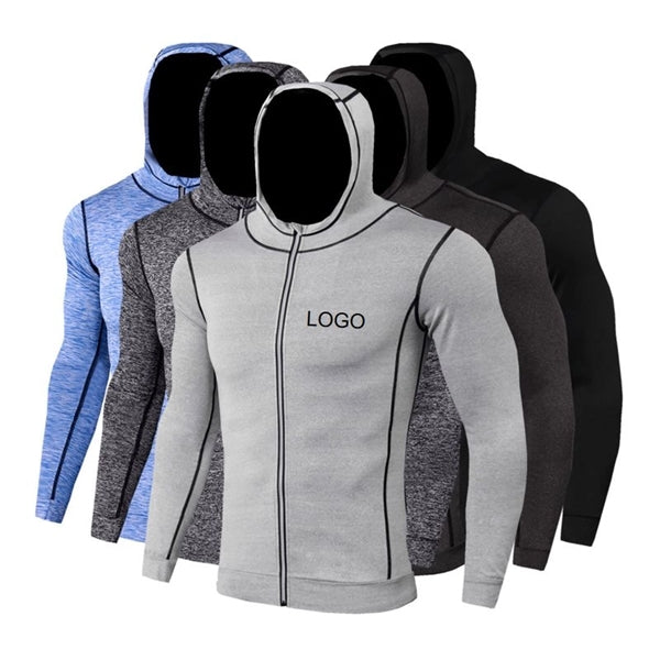 Men's Sport Casual Hoodie Quick Dry Coat With Zipper