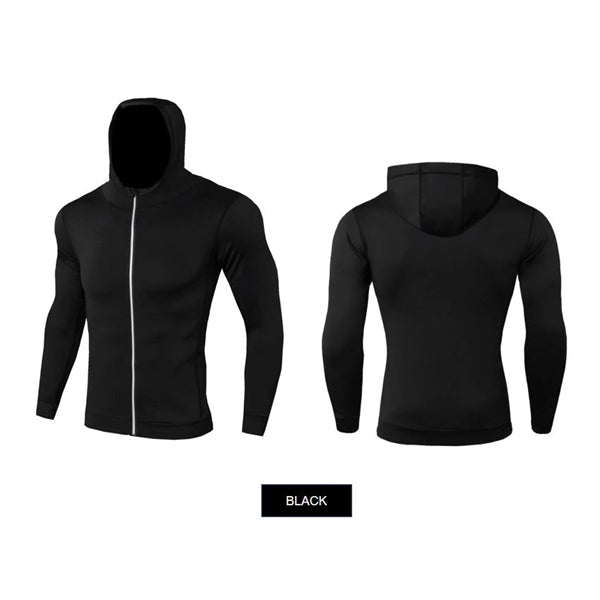 Men's Sport Casual Hoodie Quick Dry Coat With Zipper