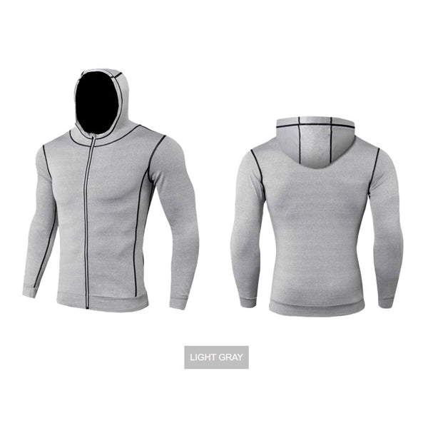 Men's Sport Casual Hoodie Quick Dry Coat With Zipper