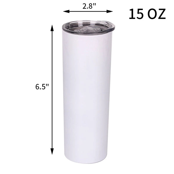 15 oz Stainless Steel Sublimation Tumbler