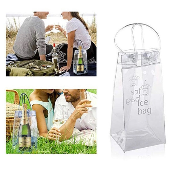 Collapsible PVC Clear Ice Wine Bag
