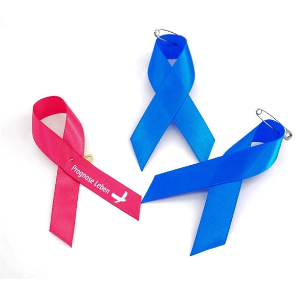 Printed Awareness Ribbons Sewn w/Pin