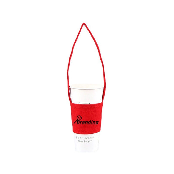 Canvas Cup Sleeve With Handle