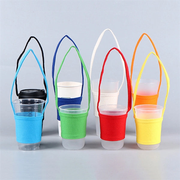 Canvas Cup Sleeve With Handle