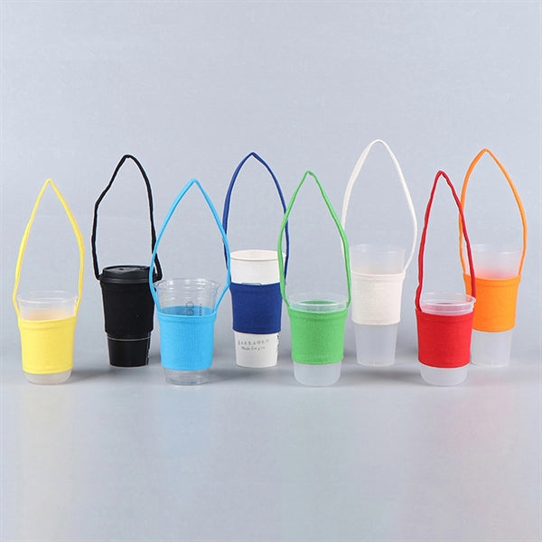 Canvas Cup Sleeve With Handle