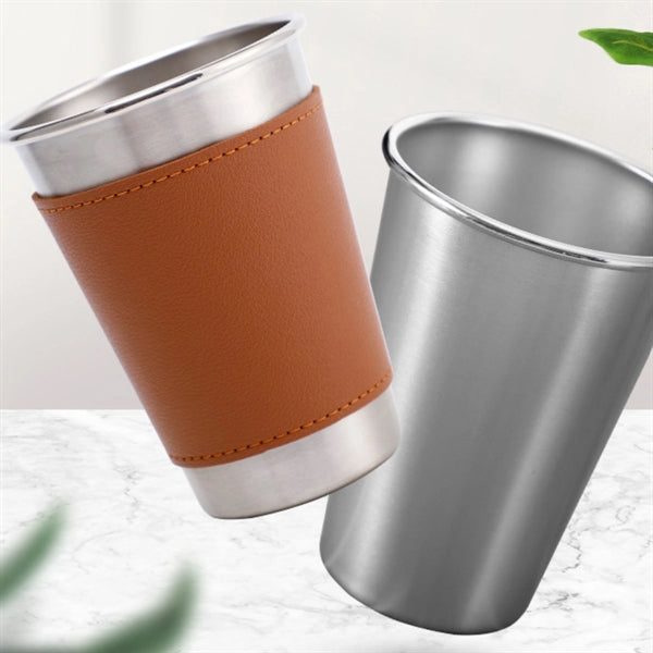 Cups With Leather Sleeves