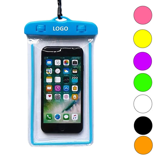 Outdoor mobile phone waterproof bag with lanyard