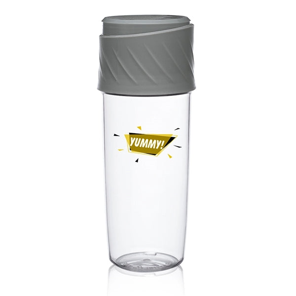 16 oz. BPA Free Dual Sip-N-Snack Plastic Sports Water Bottle